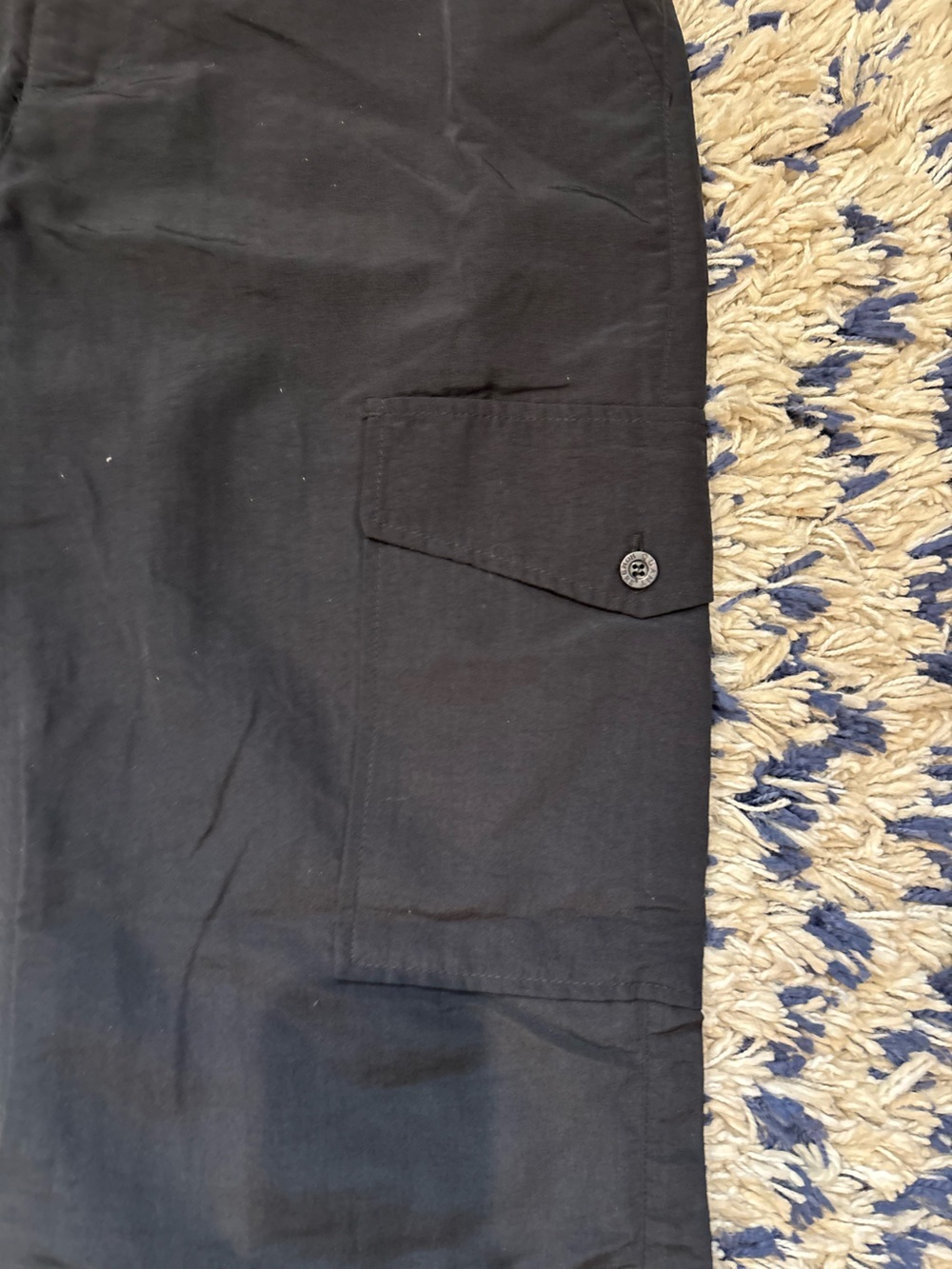 Quant Hombre Vintage Nylon Cargo Pants Made in USA Black Size 32 - Picture 6 of 9